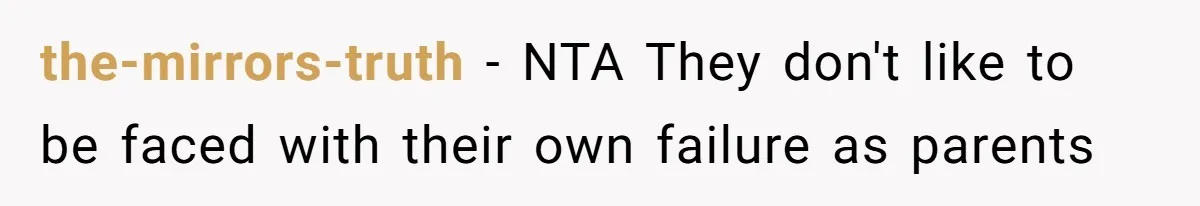 the-mirrors-truth − NTA They don't like to be faced with their own failure as parents