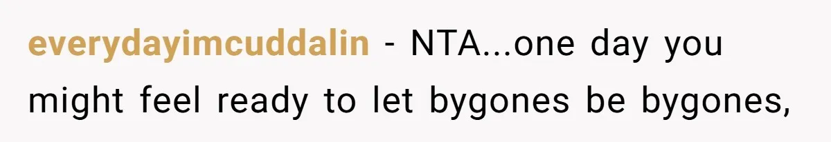 everydayimcuddalin − NTA...one day you might feel ready to let bygones be bygones,