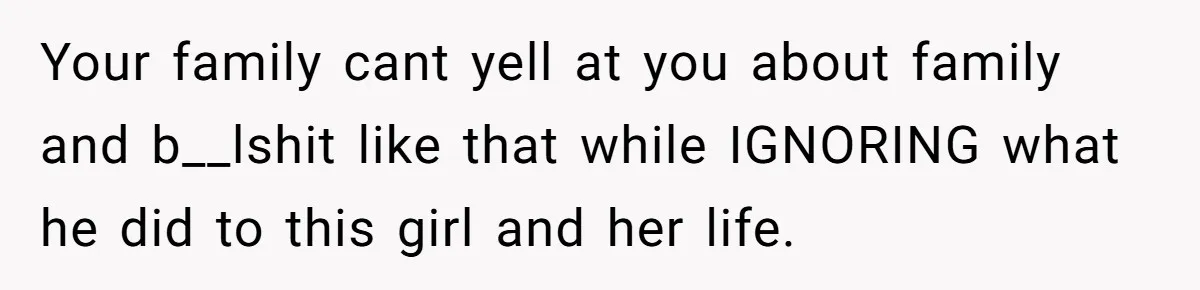 Woman Kicks Brother Out After He Blocks Pregnant Girlfriend And Celebrates “Bullet Dodged” Party Your family cant yell at you about family and b__lshit like that while IGNORING what he did to this girl and her life.