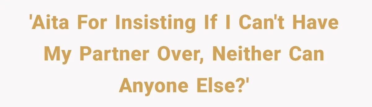 'AITA for insisting if I can't have my partner over, neither can anyone else?'