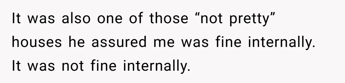 Landlord Sells Rental House After Brother Stops Paying Rent And Refuses Maintenance It was also one of those “not pretty” houses he assured me was fine internally. It was not fine internally.