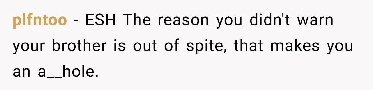 Landlord Sells Rental House After Brother Stops Paying Rent And Refuses Maintenance plfntoo − ESH The reason you didn't warn your brother is out of spite, that makes you an a__hole.