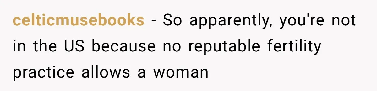 Husband Stunned After Wife Secretly Signs Up To Be Surrogate Without Telling Him celticmusebooks − So apparently, you're not in the US because no reputable fertility practice allows a woman
