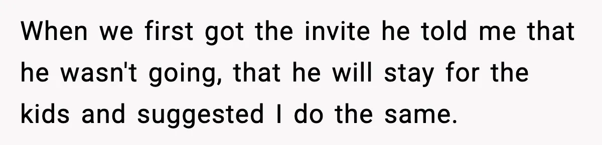 Husband Cancels Wife’s Ticket To Stop Her From Attending Sister’s Wedding, She Drives Anyway When we first got the invite he told me that he wasn't going, that he will stay for the kids and suggested I do the same.