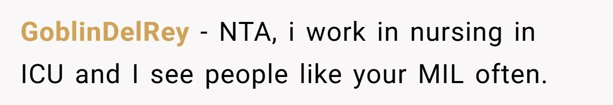 Mother-In-Law Blames Grieving Mom For Baby’s Death At Funeral, Then Invites Her To “Apology Dinner” When She Gets Pregnant Again GoblinDelRey − NTA, i work in nursing in ICU and I see people like your MIL often.
