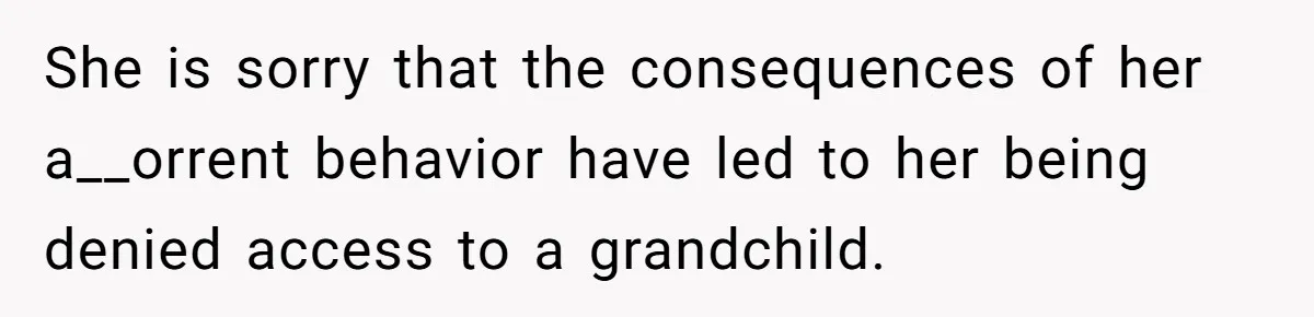 Mother-In-Law Blames Grieving Mom For Baby’s Death At Funeral, Then Invites Her To “Apology Dinner” When She Gets Pregnant Again She is sorry that the consequences of her a__orrent behavior have led to her being denied access to a grandchild.
