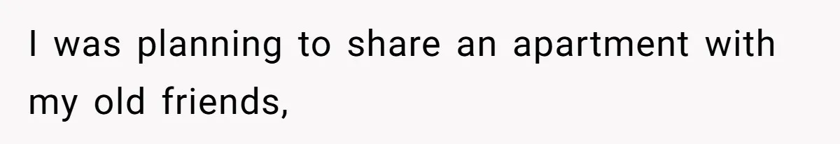I was planning to share an apartment with my old friends,