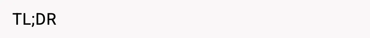 TL;DR