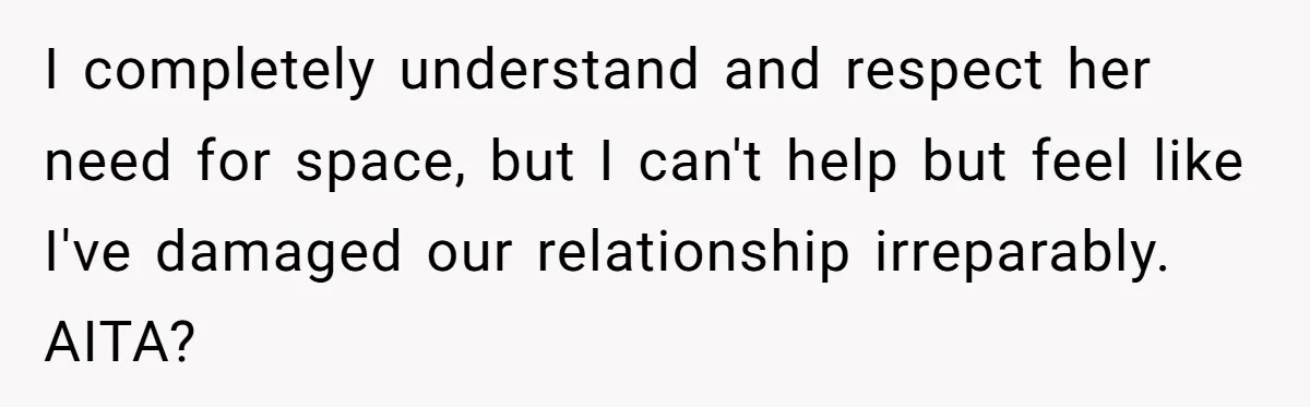 Why Mocking a Black Woman’s Wig Can Cut Much Deeper Than You Realize I completely understand and respect her need for space, but I can't help but feel like I've damaged our relationship irreparably. AITA?