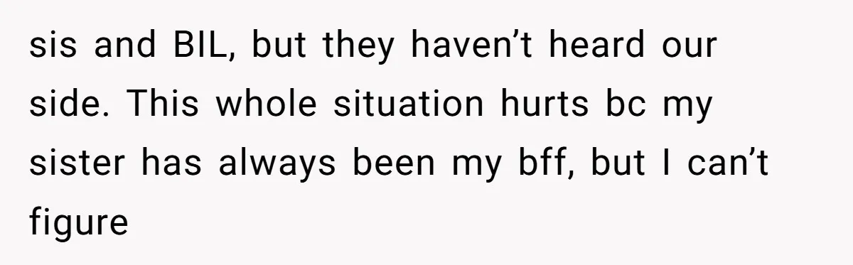 Is Blood Always Thicker Than Business? Standing Her Ground Against Greedy Relatives sis and BIL, but they haven’t heard our side. This whole situation hurts bc my sister has always been my bff, but I can’t figure