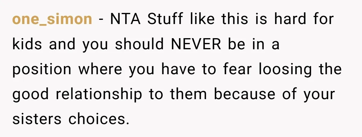 one_simon − NTA Stuff like this is hard for kids and you should NEVER be in a position where you have to fear loosing the good relationship to them because...