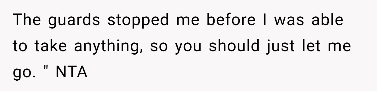 Woman Bans Friend From Dinner Parties After She Keeps Stealing All The Leftovers The guards stopped me before I was able to take anything, so you should just let me go. " NTA
