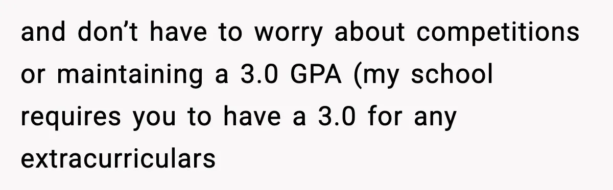 Restaurant Night Ends Early After One Guest’s Behavior Goes Too Far and don’t have to worry about competitions or maintaining a 3.0 GPA (my school requires you to have a 3.0 for any extracurriculars
