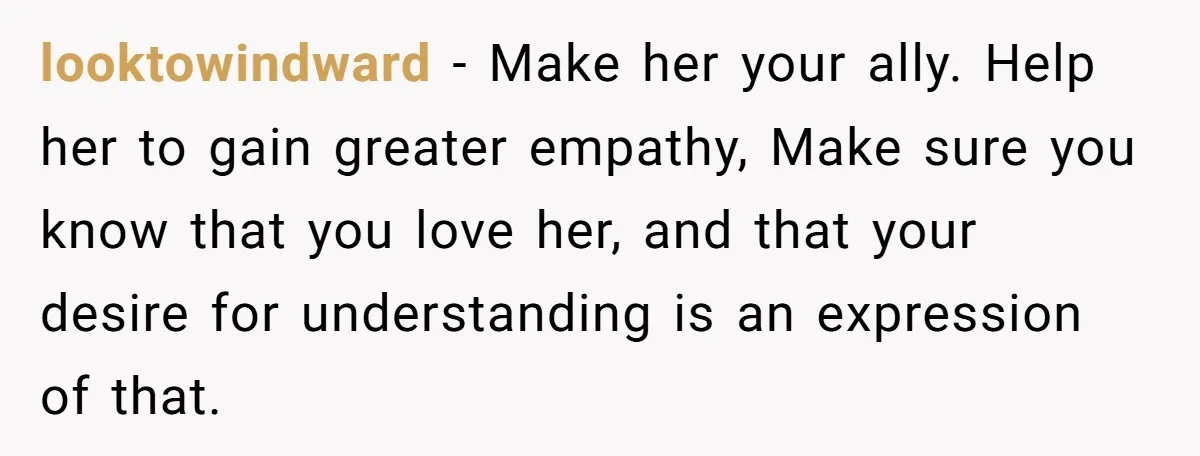 Adoptee Perspective: Why I Need My White Mother to Acknowledge My Real-World Experiences looktowindward − Make her your ally. Help her to gain greater empathy, Make sure you know that you love her, and that your desire for understanding is an expression of...
