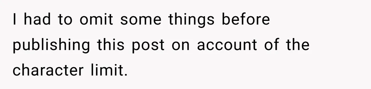 I had to omit some things before publishing this post on account of the character limit.