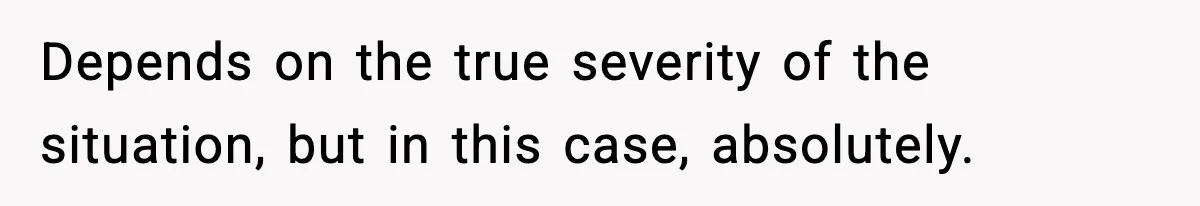 Woman Calls Out Sister’s Abusive Behavior, Leads To Custody Issues For Her Husband Depends on the true severity of the situation, but in this case, absolutely.