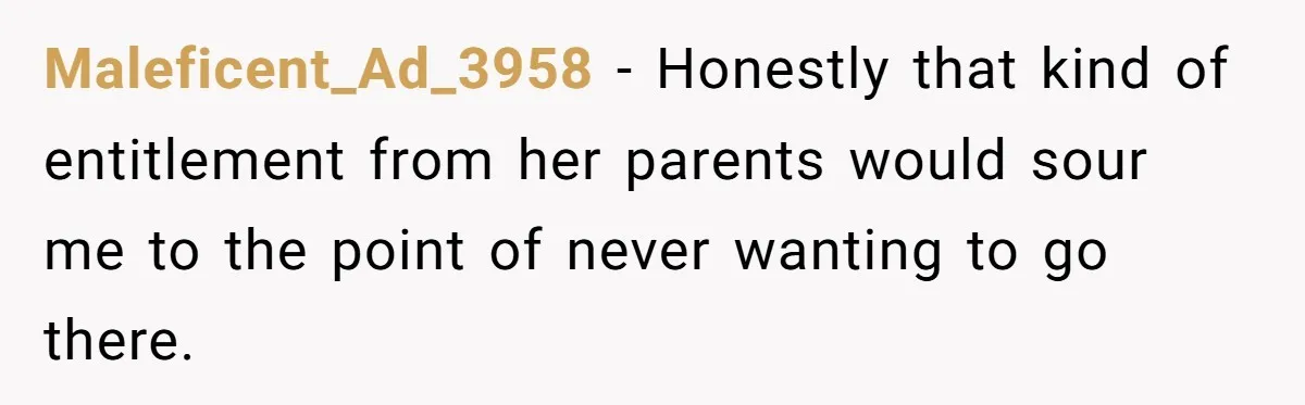Standing Her Ground: When A Longtime Friend Demands Time You Don’t Have Maleficent_Ad_3958 − Honestly that kind of entitlement from her parents would sour me to the point of never wanting to go there.