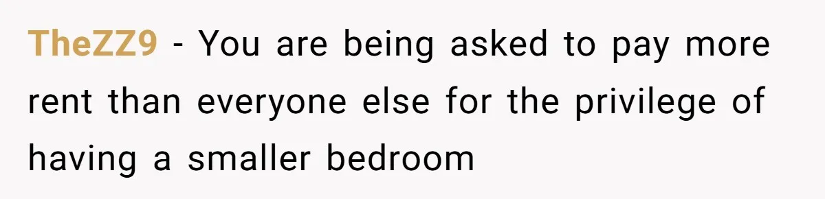 A Roommate Conflict Brewing: Is the Master Bedroom Fair Game for the Couple? TheZZ9 − You are being asked to pay more rent than everyone else for the privilege of having a smaller bedroom