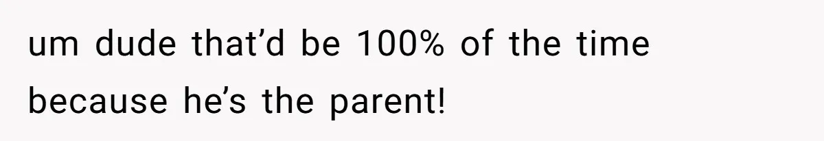 Setting Boundaries at 25: Why This Young Woman Doesn’t Want Kids at Her Birthday um dude that’d be 100% of the time because he’s the parent!
