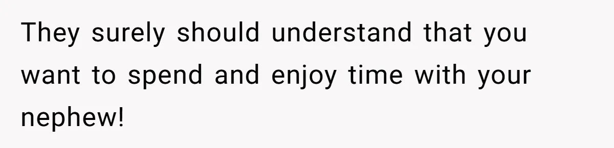 Man Refuses To Make Toys For Former Sister-In-Law After Her New Husband Calls His Gifts ‘Embarrassing’ They surely should understand that you want to spend and enjoy time with your nephew!