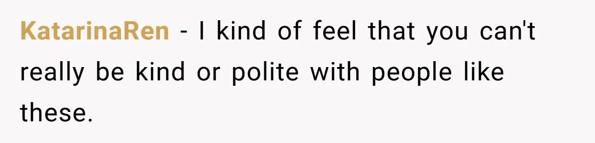 Tenant Calmly Asks Neighbor To Stop Taking Paid Parking Spot, But Things Turn Ugly Fast KatarinaRen − I kind of feel that you can't really be kind or polite with people like these.
