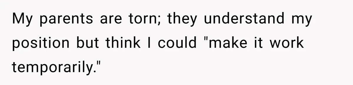 Man Refuses To House Brother’s Family, Now Faces Fury Over ‘Choosing Comfort Over Blood’ My parents are torn; they understand my position but think I could "make it work temporarily."