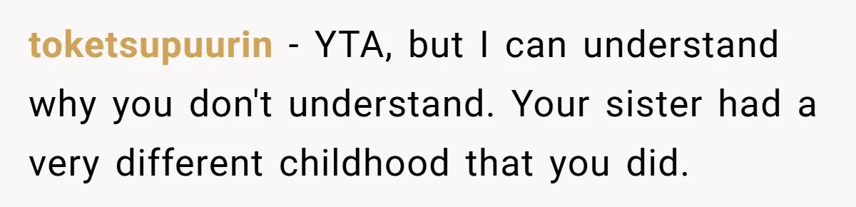 Woman Cuts Her Hair To Grieve, Sister Tells Her It’s No Big Achievement toketsupuurin − YTA, but I can understand why you don't understand. Your sister had a very different childhood that you did.