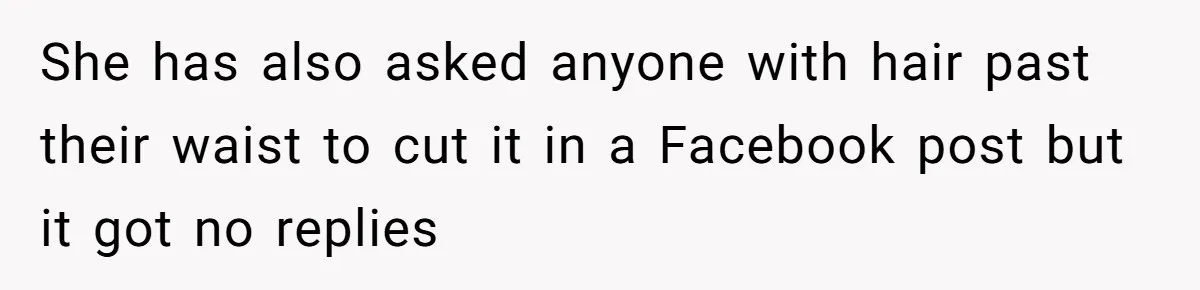 Cousin Demands Woman To Change Her Hair For Wedding Photos, Should She Have Compromised? She has also asked anyone with hair past their waist to cut it in a Facebook post but it got no replies