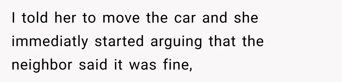 Man Tows His Neighbor's Car After She Parks In His Driveway Without Permission I told her to move the car and she immediatly started arguing that the neighbor said it was fine,