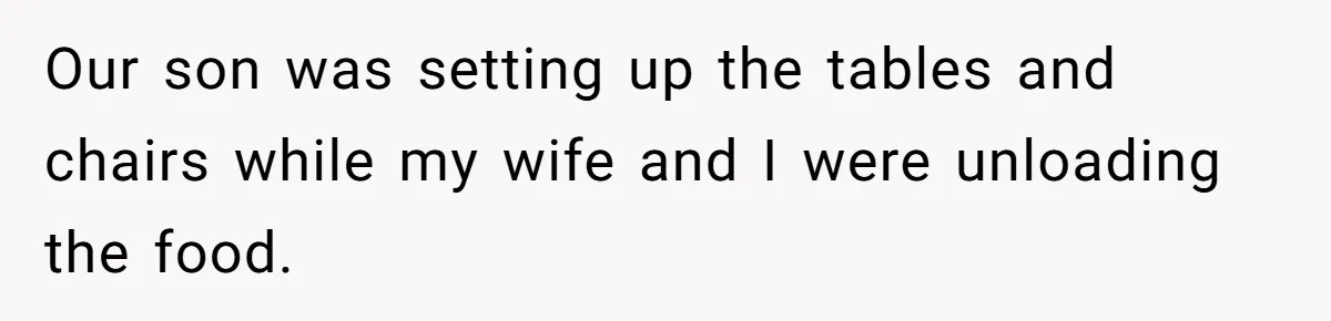 Catering Family Defends Son Upon Confronting Bartender, One Side Gets Fired, The Other Almost Arrested Our son was setting up the tables and chairs while my wife and I were unloading the food.