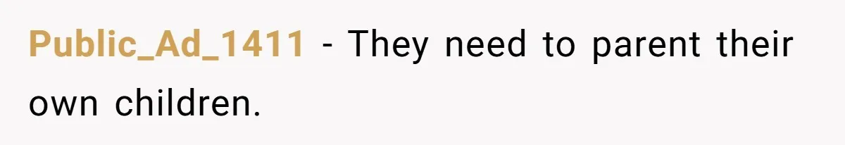 Public_Ad_1411 − They need to parent their own children.