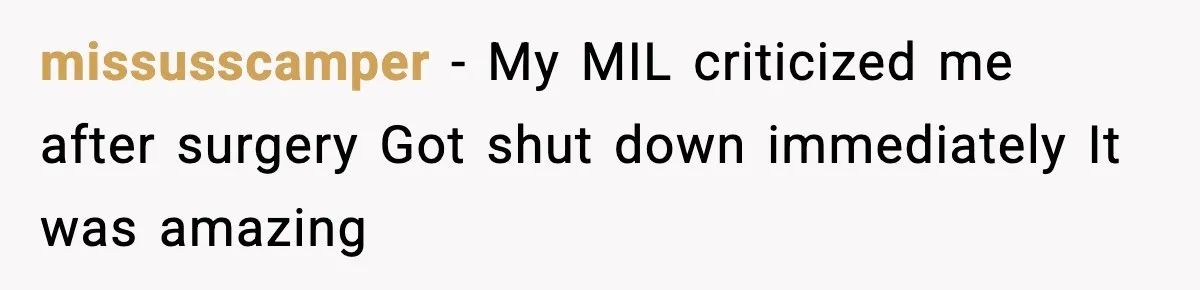 Grandma Talks Behind Daughter’s Back, Baby Monitor Exposes Everything missusscamper - My MIL criticized me after surgery Got shut down immediately It was amazing