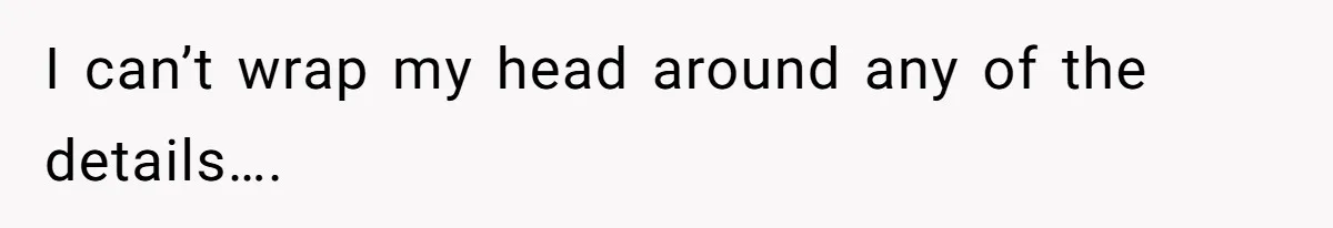 I can’t wrap my head around any of the details….