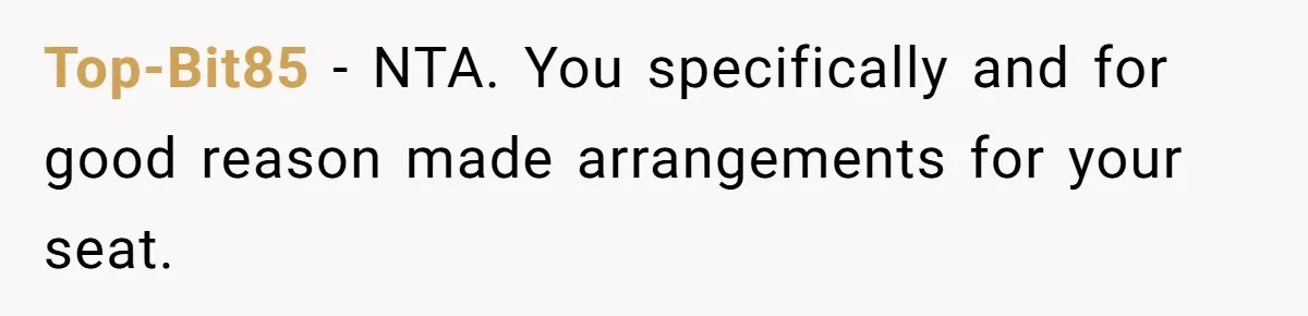 Top-Bit85 − NTA. You specifically and for good reason made arrangements for your seat.