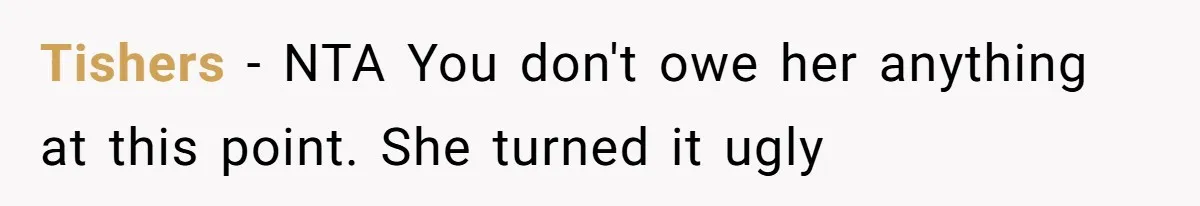 Life After a Soldier’s Loss: Navigating the Complex Feelings of Military Insurance and Family Tension Tishers − NTA You don't owe her anything at this point. She turned it ugly