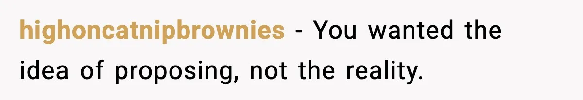 highoncatnipbrownies - You wanted the idea of proposing, not the reality.