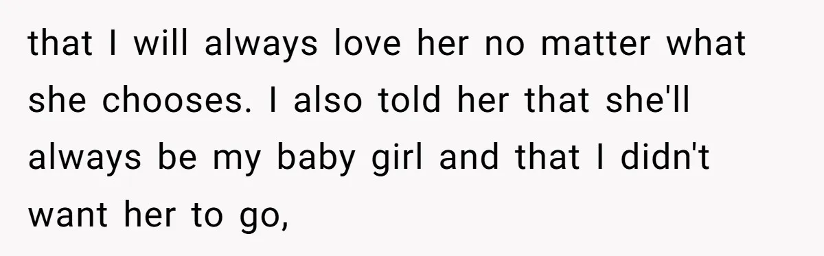 Mother Kicks Pregnant Teen Daughter Out After She Refuses To Follow Household Rules that I will always love her no matter what she chooses. I also told her that she'll always be my baby girl and that I didn't want her to go,