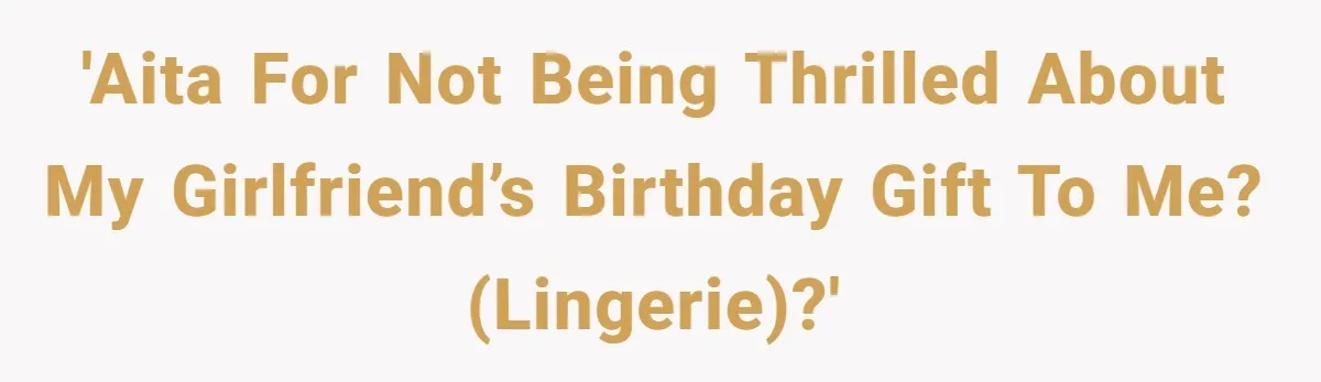 'AITA for not being thrilled about my girlfriend’s birthday gift to me? (Lingerie)?'