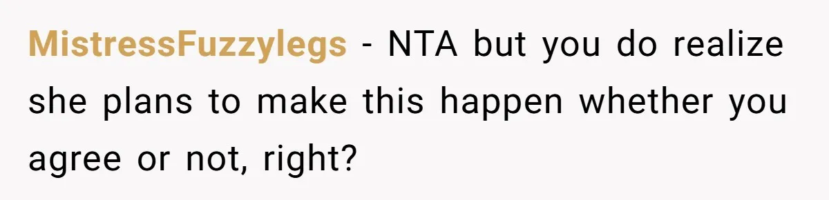 Man Refuses To Bankroll Girlfriend’s Dream Of Being A Stay-At-Home Mom, Her Mom Calls Him ‘Selfish’ MistressFuzzylegs − NTA but you do realize she plans to make this happen whether you agree or not, right?