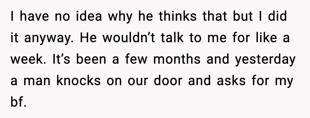 “He Did WHAT to My Dog?” Secret Breeding Sparks Breakup Decision I have no idea why he thinks that but I did it anyway. He wouldn’t talk to me for like a week. It’s been a few months and yesterday a...