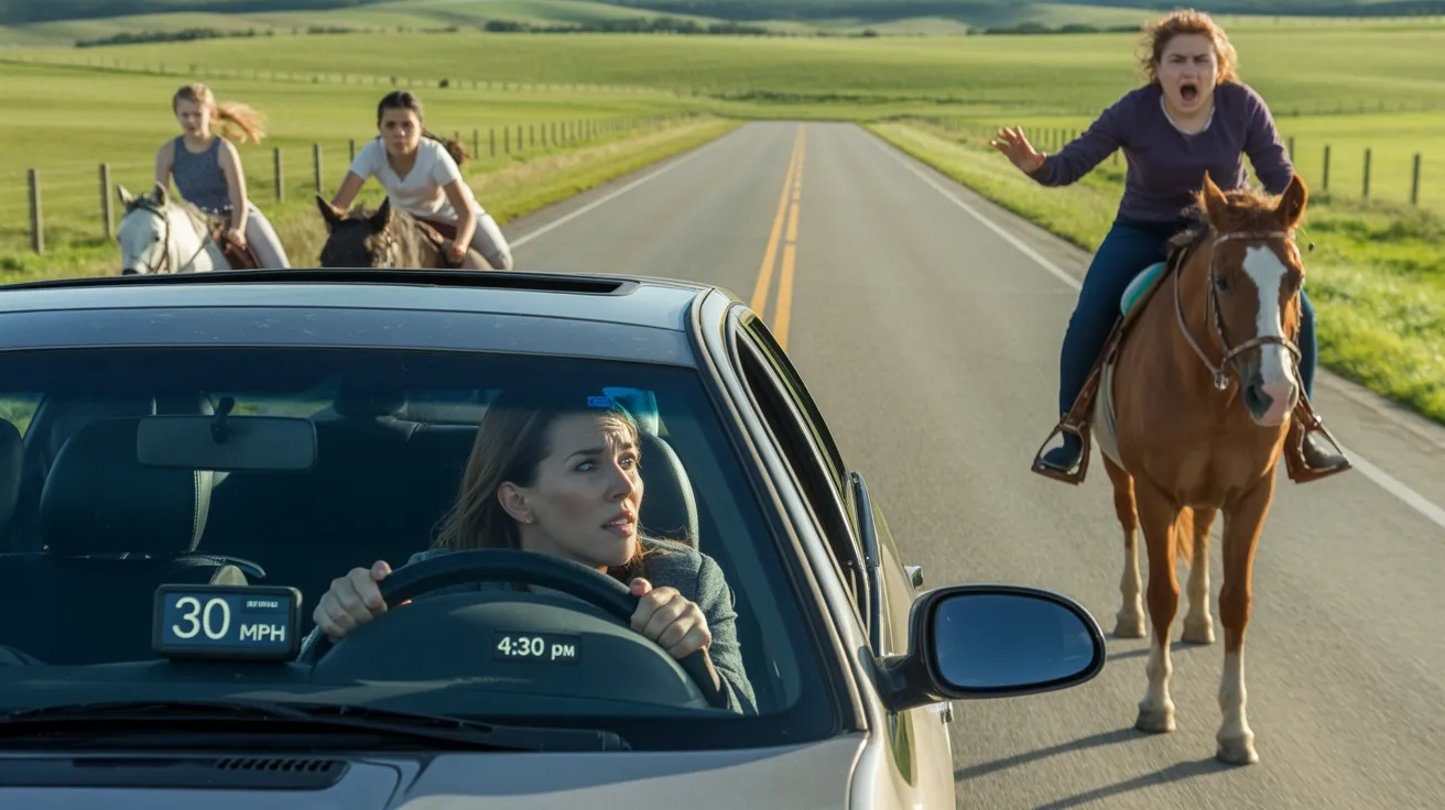 Woman Tried To Be Considerate Of A Horse Rider, But After Getting Yelled At, She Responds Sharply