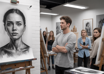 Art Student Boyfriend Upset That Friends Sketched His Partner In A N___ Figure Class