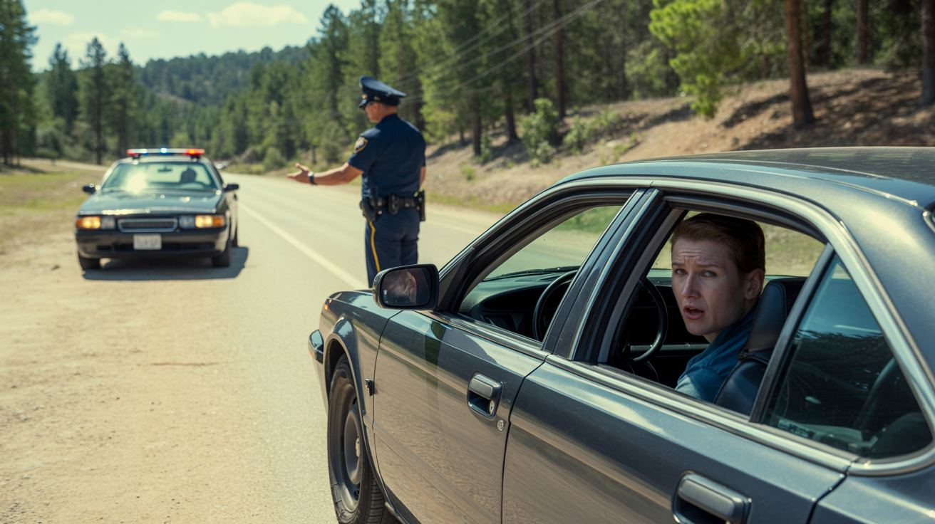 Commuter Faces A Police Interrogation After Choosing The Only Practical Road To A Meeting