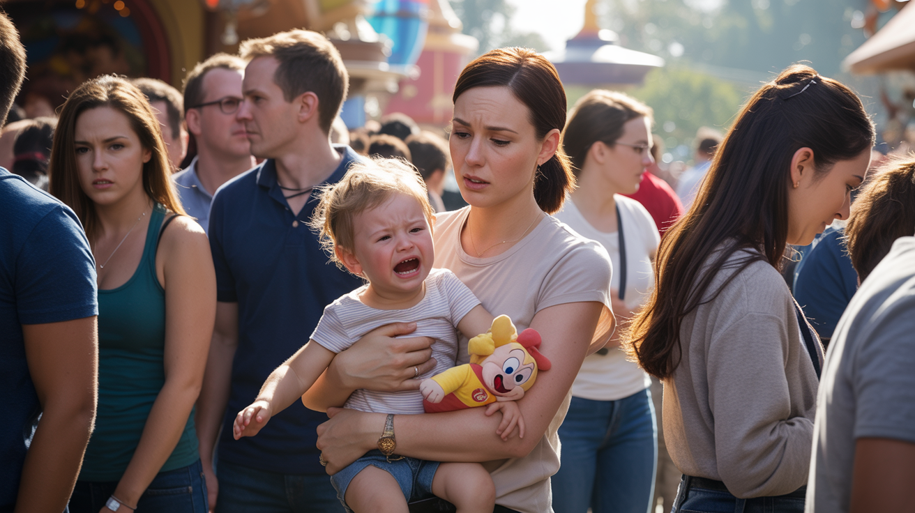 Toddler Throws A Fit While Waiting In Line At Disney World, Until Everyone Finds Out Her Condition