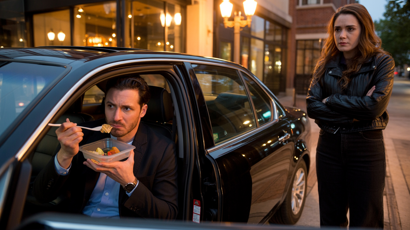 Man Eats Secret Prepped Meal In Car Before Anniversary Dinner With Girlfriend