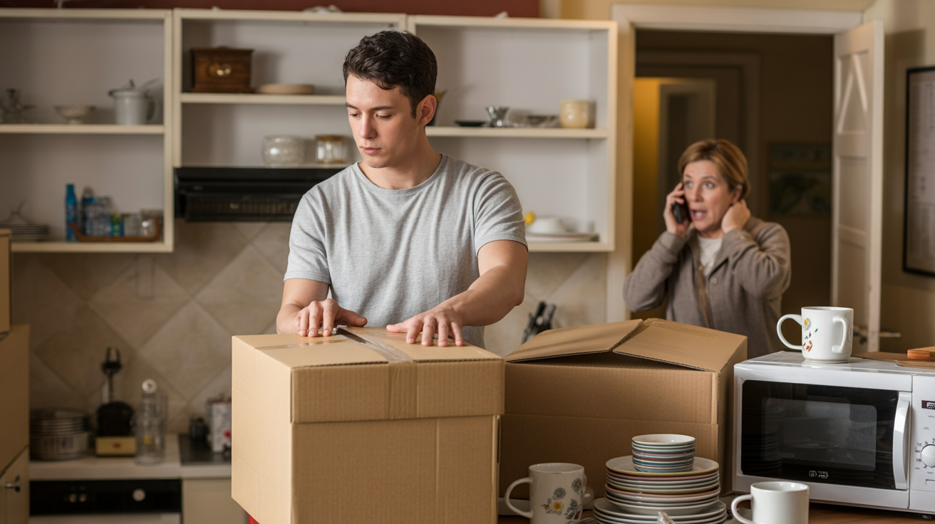 Young Man Packs Every Owned Item, Bossy Roommate Somehow Finds It Confusing
