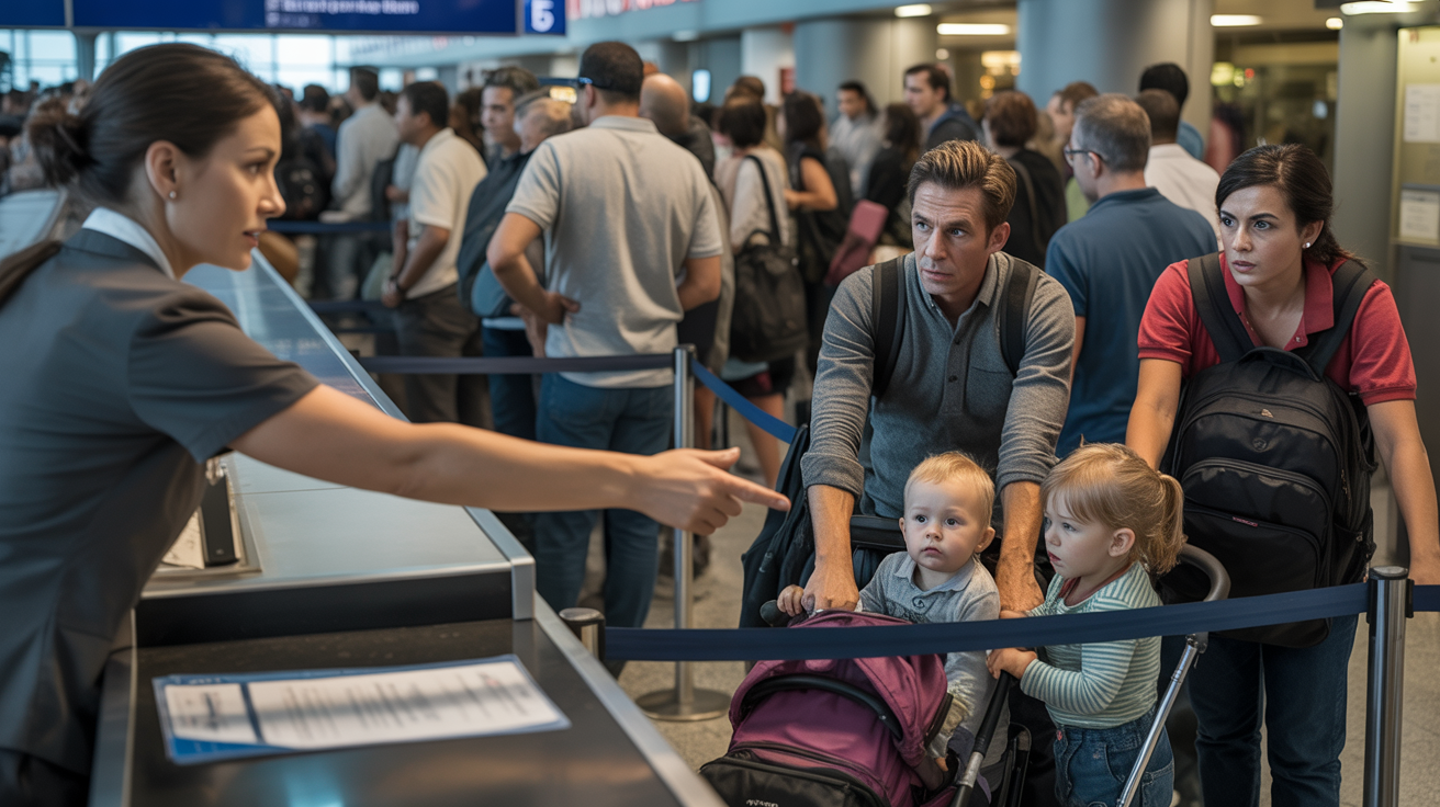 Ground Staff Refuses Granting Priority To Family With Kids At Airport Check