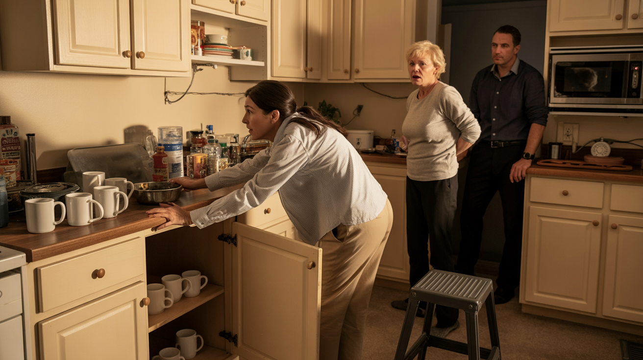 Tall Wife Snaps At Short Mother In Law Over Kitchen Stuffs Rearrangement