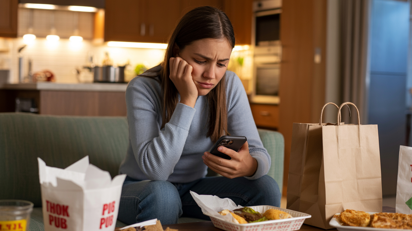 Anxious Teen Daughter Cannot Order Food, Dad Can't Help And Just Let It Be
