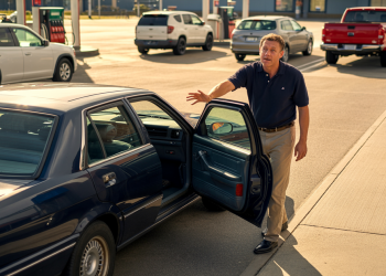 Rude Driver Blocks Gas Station Exit And Faces Instant Payback Moment